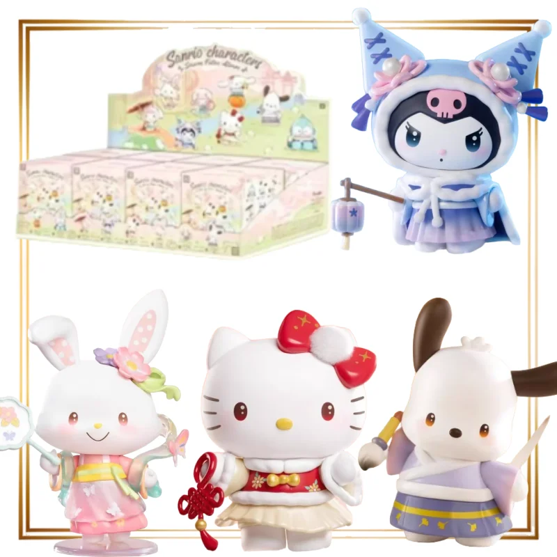 

Оригинальная серия TOPTOY Sanrio Four Seasons Huafu, слепая коробка Hello Kitty Kuromi, сумка-сюрприз Fortune, украшение для рабочего стола, аниме-кукла