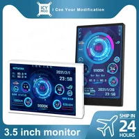 3.5 Inch LCD Monitor Metal Shell PC Secondary Screen 320*480 Mini IPS PC Gaming DIY Temperture DATA Detector tela monitoramento