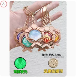 2024 Anime Genshin Impact Anemo Electro Geo Dendro luminous Vision Pendant Mondstadt Liyue Inazuma Sumeru keychain Accessories