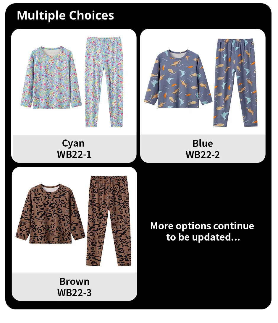 2-teiliges Kinder-Set, Jungen/Mädchen, gleicher Stil, Herbst/Winter, warm, schweißabsorbierend, bedruckt, mehrfarbig, modische Pyjamas – Detail 10