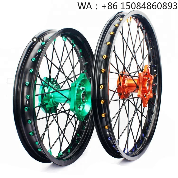 

6061-T6 aluminum alloy aerospace material, motorcycle parts, 17 Inch Front CNC Spoke Wheels for Motocross Enduro Supermoto Off-r