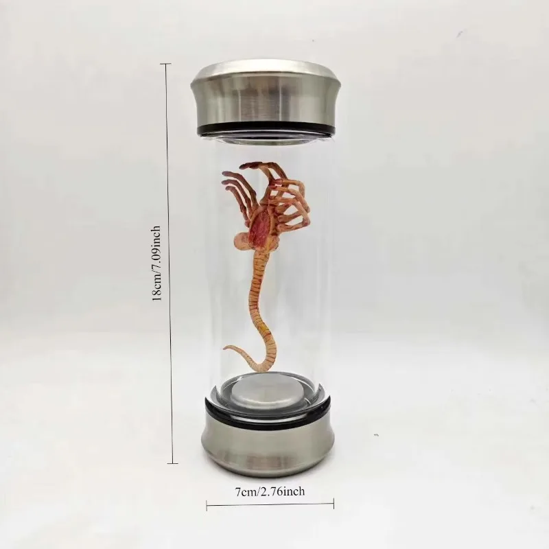1/6 Scale Facehugger Chestburster Alien Jar Xenomorph Specimen Embryo Glass Jar Movie Prop Replica Home Decor Desktop Crafts