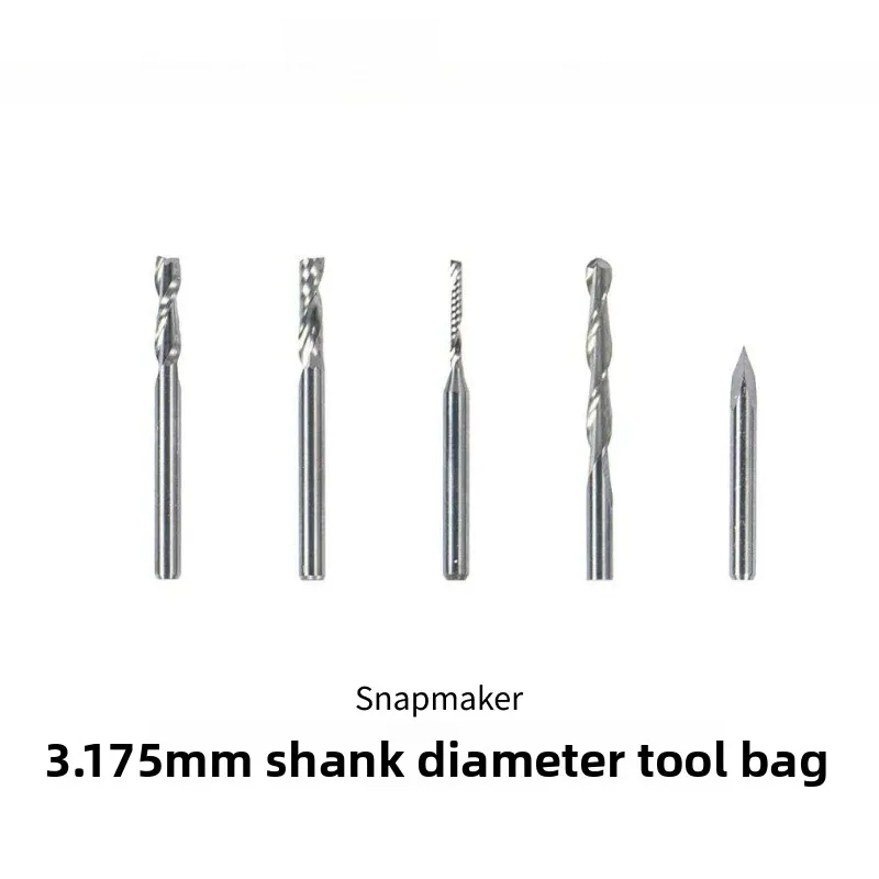 Original brand new 3.175mm shank diameter CNC tool kit/rotary module straight slot sharp tool is suitable for Snapmaker