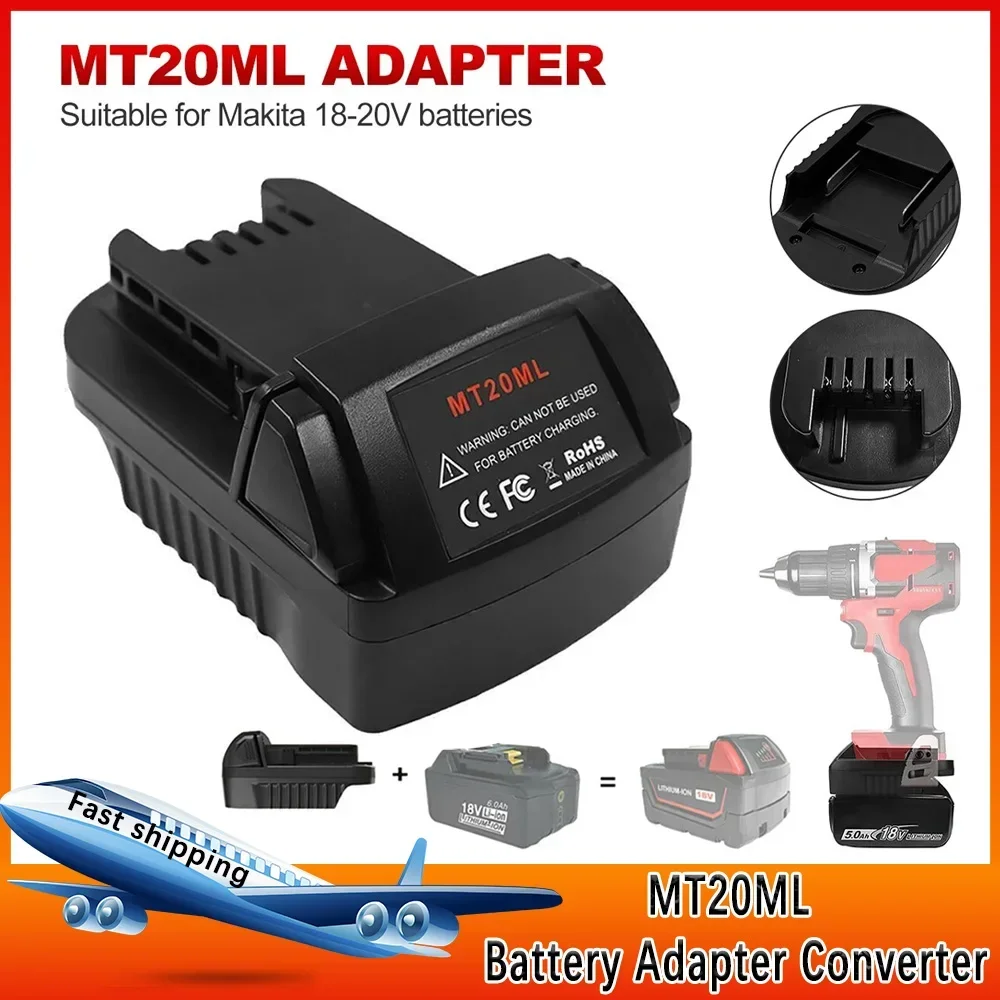 Adaptador de batería para Makita, convertidor de batería de 18V, MT20ML, nueva actualización, herramientas Milwaukee M18