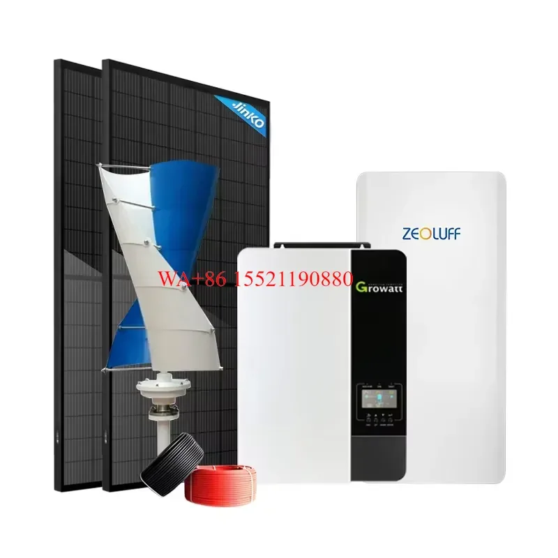 WMWMNU 5 Blade Wind Turbine Generator Kit with Charge Controller for Hybrid Solar Wind Power System