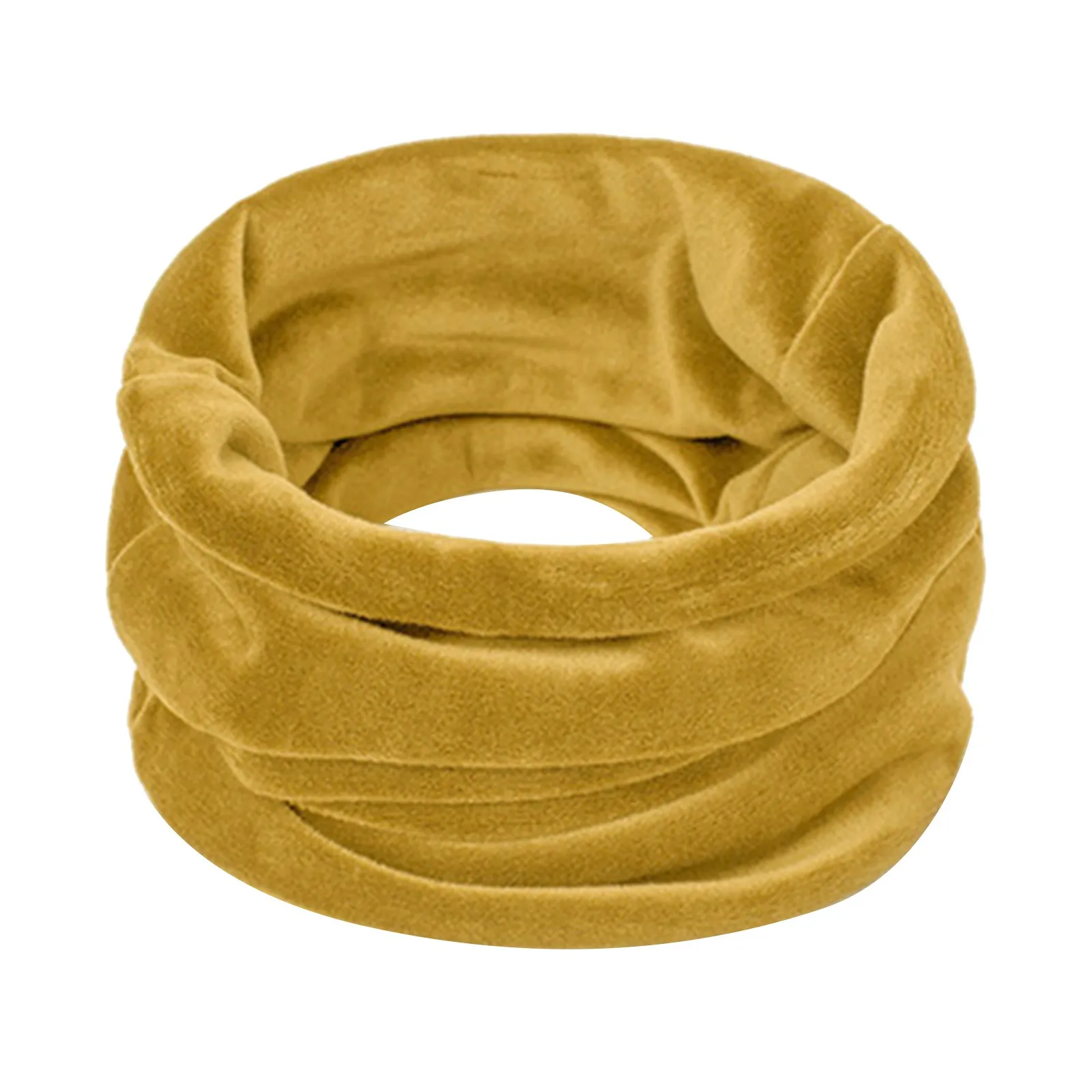 Winter Warm Velvet Neck Ring Scarf For Women Men Solid Color Soft Neck Warmer Vintage Circle Snood Scarves Couple Neckerchief