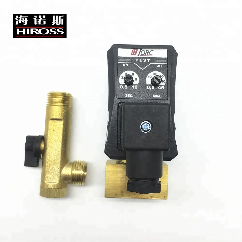 Высоконапорный электромагнитный клапан MIC-HP40 1/2 дюйма, 40 бар, 230 В переменного тока, JORC, для автоматического слива конденсата компрессоров, компактный дренажный клапан