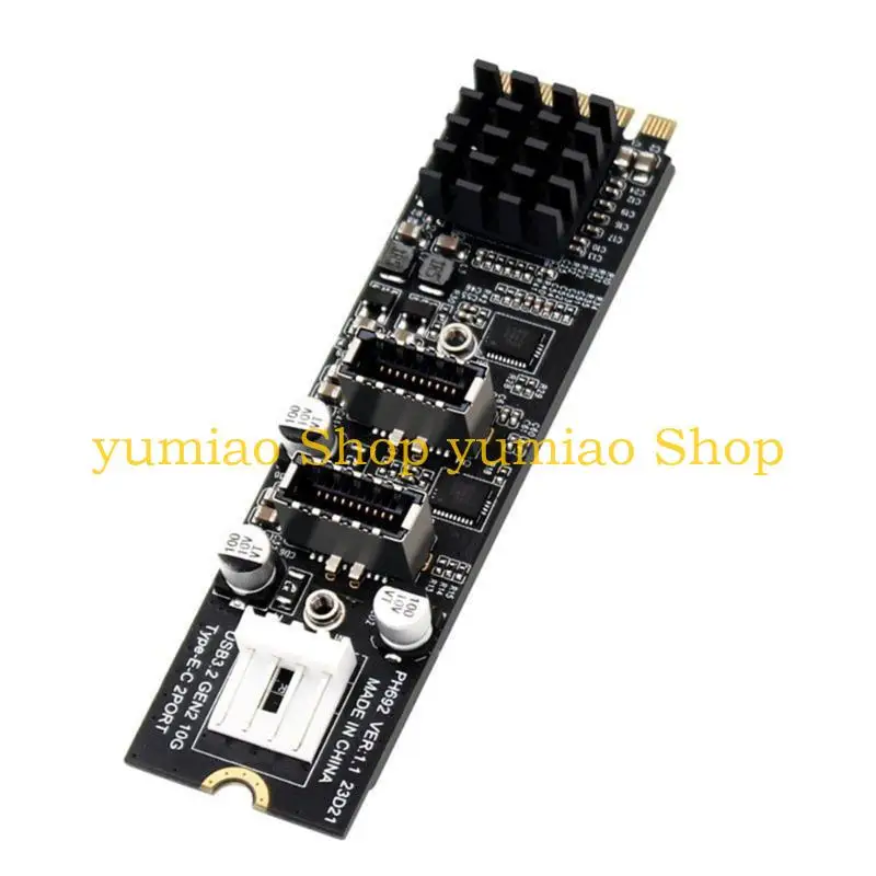 بطاقة توسيع 587B Dual -Port USB NVME PCIE إلى USB محول 10 جيجابت في الثانية ASM3142