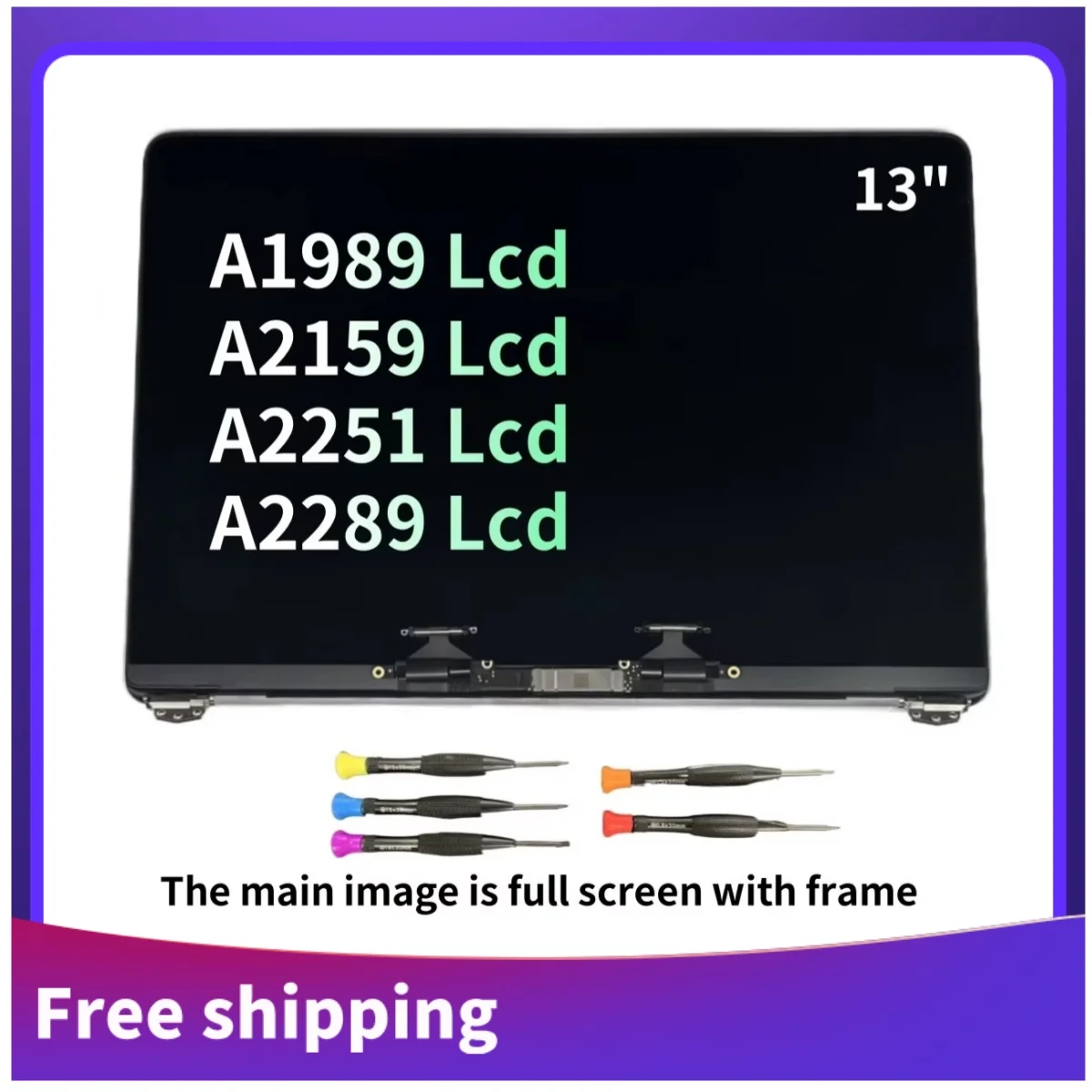 NEW 2018 2019 2020 Year LCD Screen Display for MacBook Pro Air 13'' A1989 A2159 A2251 A2289 LCD Assembly Glass Screen Panle