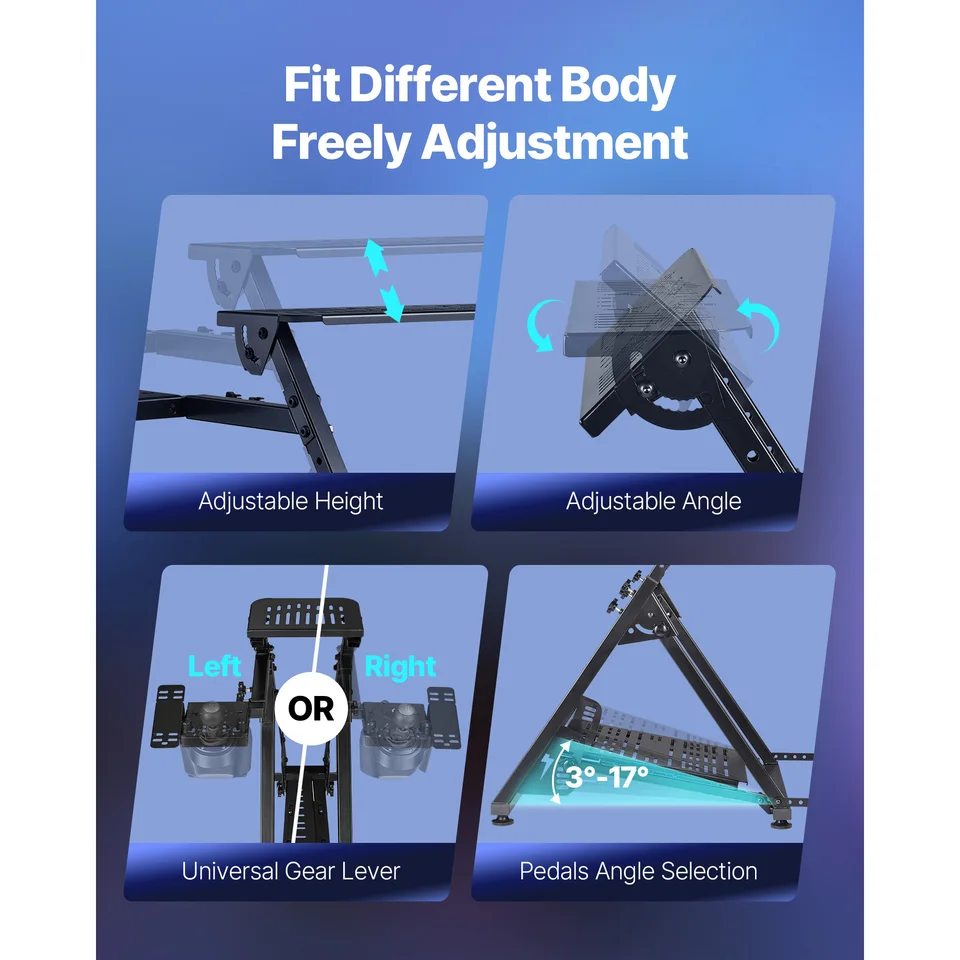 SucceBuy Racing Wheel Stand Adjustable Simulator Stand for