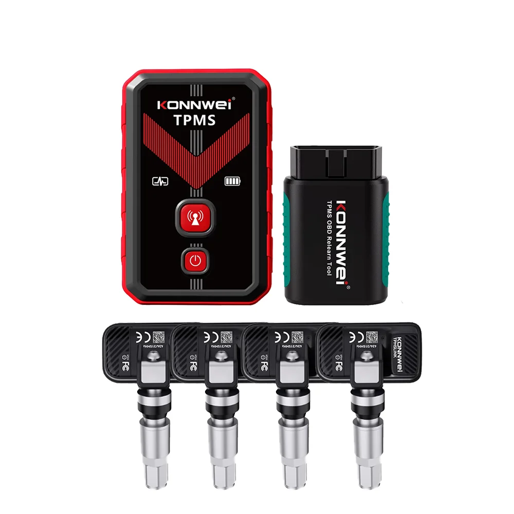 KONNWEI TK100 TPMS Programmeertool Bandenspanningssensor Activator 315/433MHz OBD Relearn TPMS Levenslange Gratis Update voor Alle Auto's