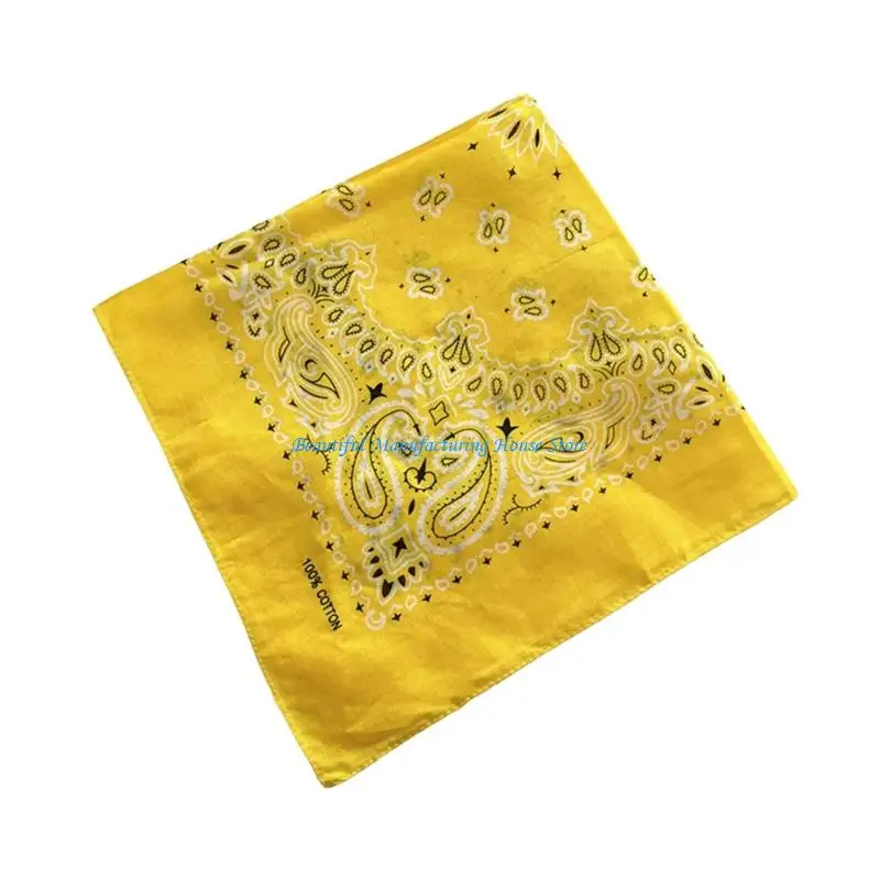 

E56A Classical Cashew Print Cotton Bandana Cool Head Wrap Neck Scarf For Adult Teens