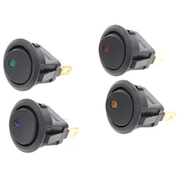 HOT 5Pcs KCD Car 12V 3 Pin Round Rocker Dot  LED Light Toggle Switch SPST ON/OFF Sales
