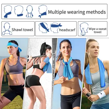 便攜式圓形矽膠包裹冷毛巾 速乾聚酯纖維毛巾 沙灘運動健身用品 10 最佳銷售 降溫毛巾 - №6