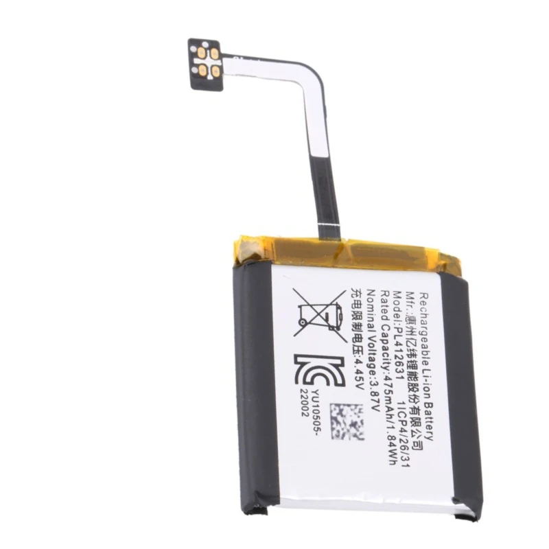 2 peças para amazfit gtr 4 47mm relógio bateria reparação peça de reposição xdou 475mah pl412631 bateria