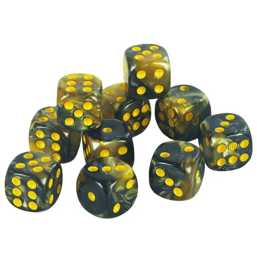 

10Pcs/set D6 16mm Colored 6-sided DND Dice Role-Playing Translucent Colors Polyhedral Dice Party Game Acrylic Table Game