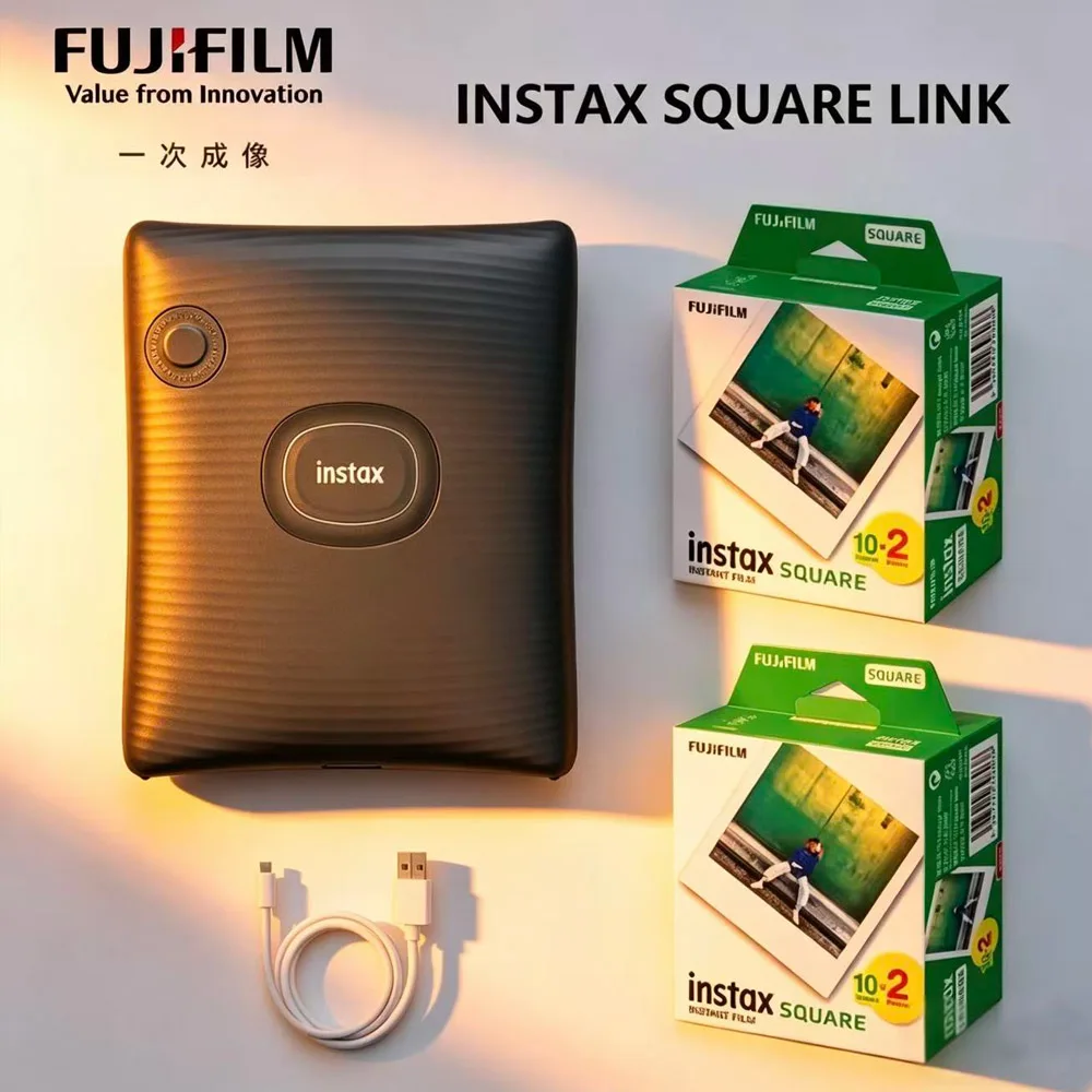 Impresora Cuadrada Clásica Fujifilm Instax SQUARE Link para Imprimir Fotos desde el Teléfono, Impresión Térmica por Sublimación, Conexión Bluetooth