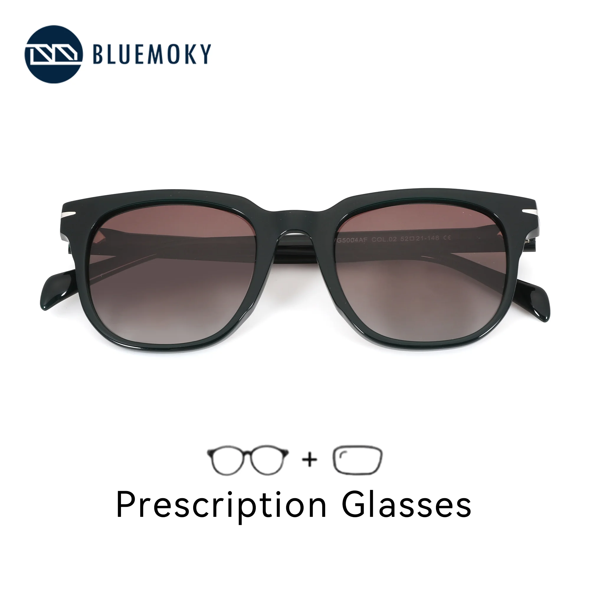 

BLUEMOKY M размер квадратные ацетатные поляризационные солнцезащитные очки по рецепту для мужчин UV400 прогрессивные оптические солнцезащитные козырьки для вождения