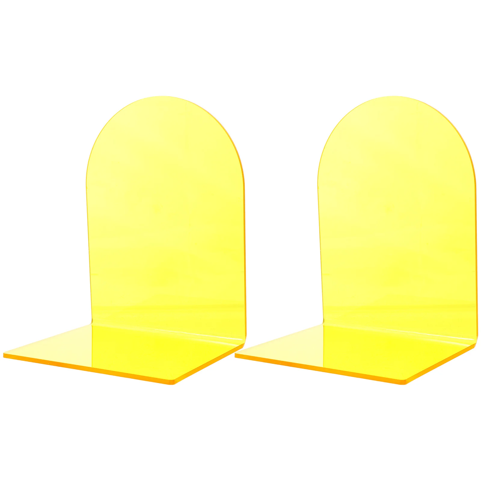 

2Pcs Acrylic Bookend Clear L-Shaped Book Stand Desktop Organizer for Home Office Bookshelf Display Bookend