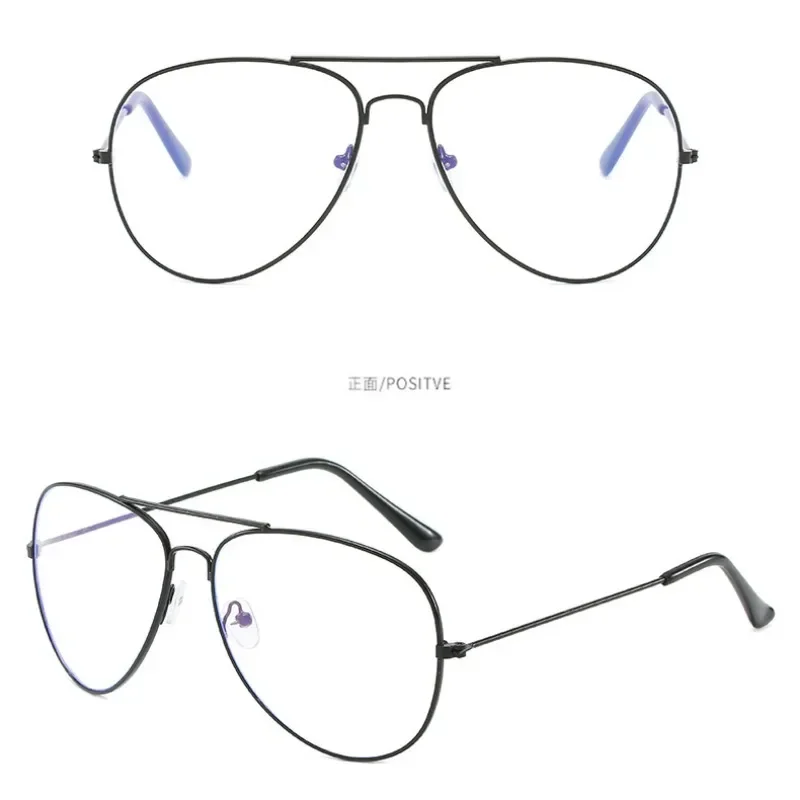 Finished Myopia Glasses Women Men Double Beam Nearsighted Eyewear Metal Frame Minus Diopter -1.0 To -4.0 HD Prescription Glasses