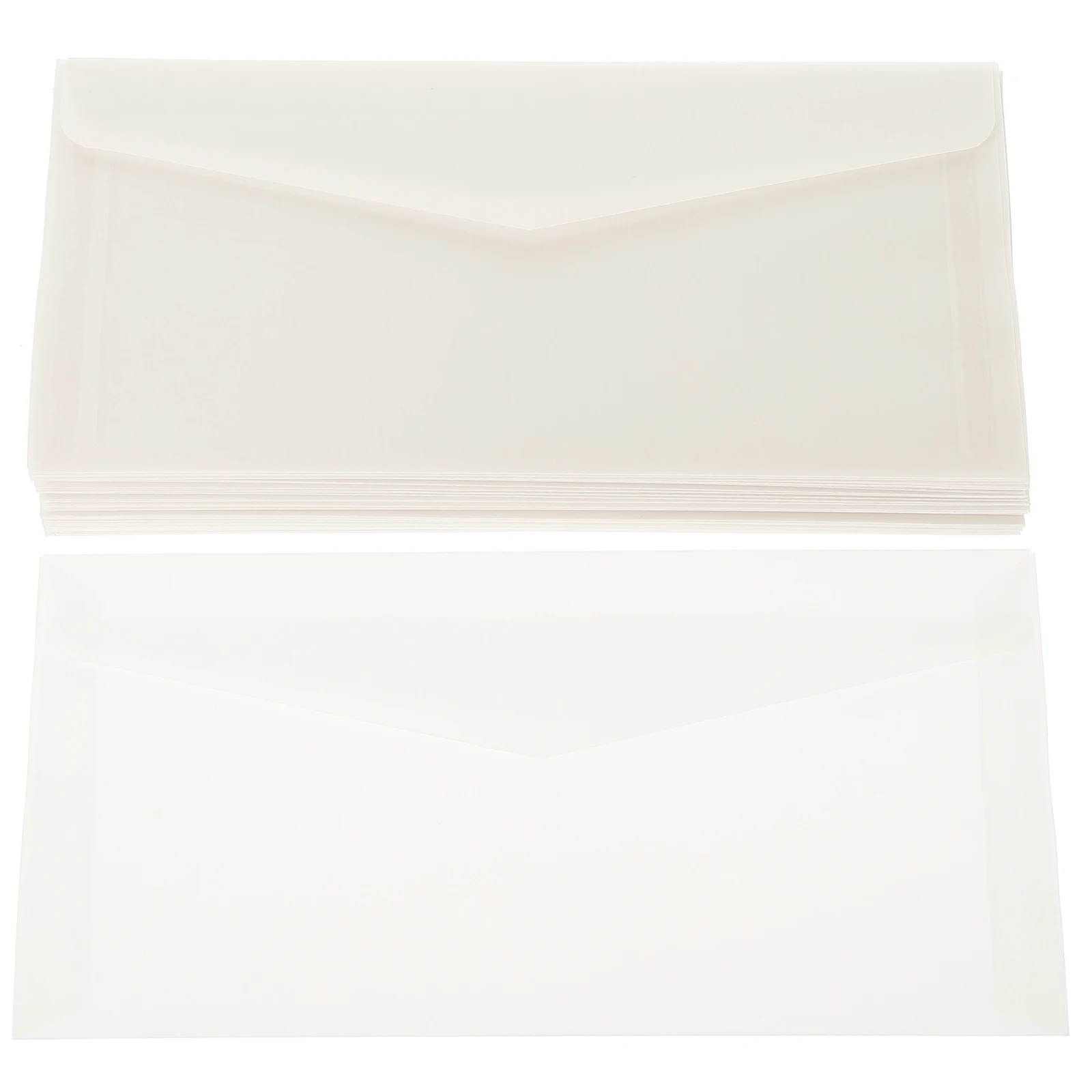 

50pcs Sulfate Paper Envelopes 21x10 7cm Transparent Invitations Greeting Cards Mailers Banquet Showers Holiday Events Students