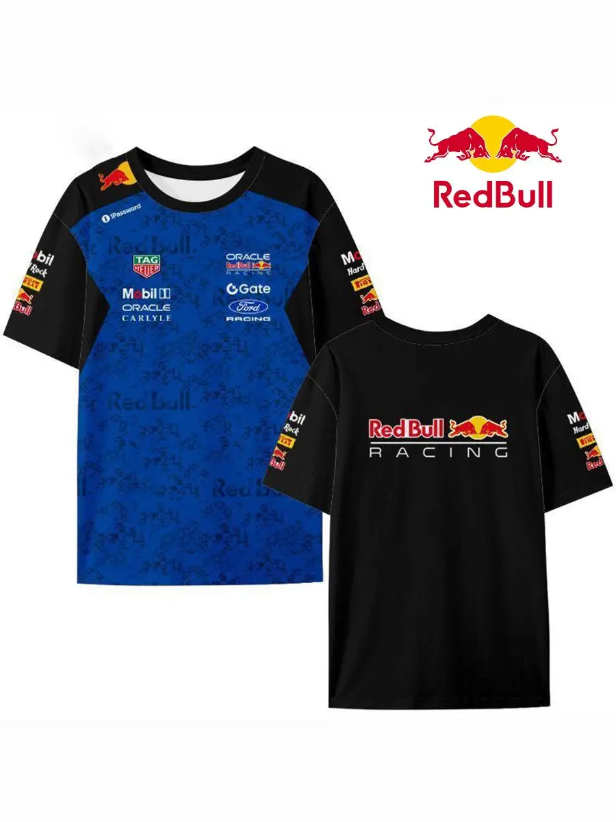 Red Bull Racing Team Logo round Neck T-Shirt Summer Casual Sports Short Sleeve Men's T-Shirt Unisex 2026 New Top