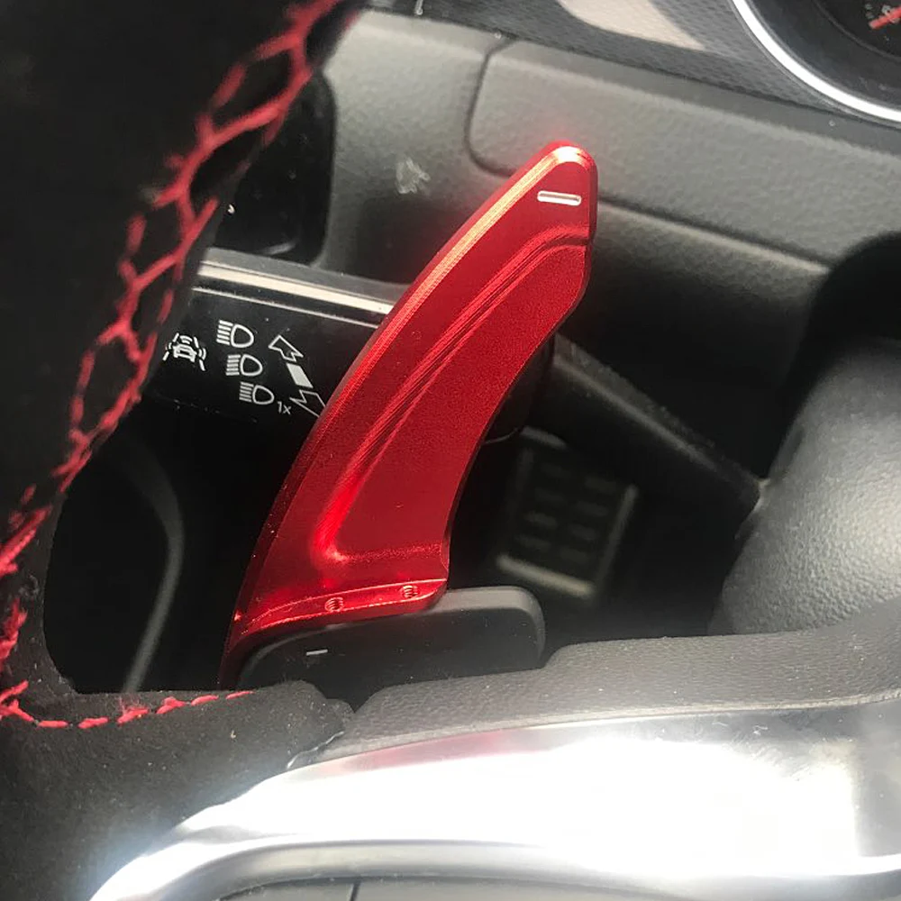 High quality Steering Wheel Car Styling For Volkswagen VW GOLF 7 2015- GTI R MK7 Paddle Shift Carbon Sticker Accessories
