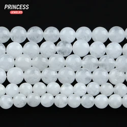 A++ Natural Angola White Crystal Milky Quartz Beads for Jewelry Making DIY Charm Bracelet Necklace DIY Accessories Wholesale