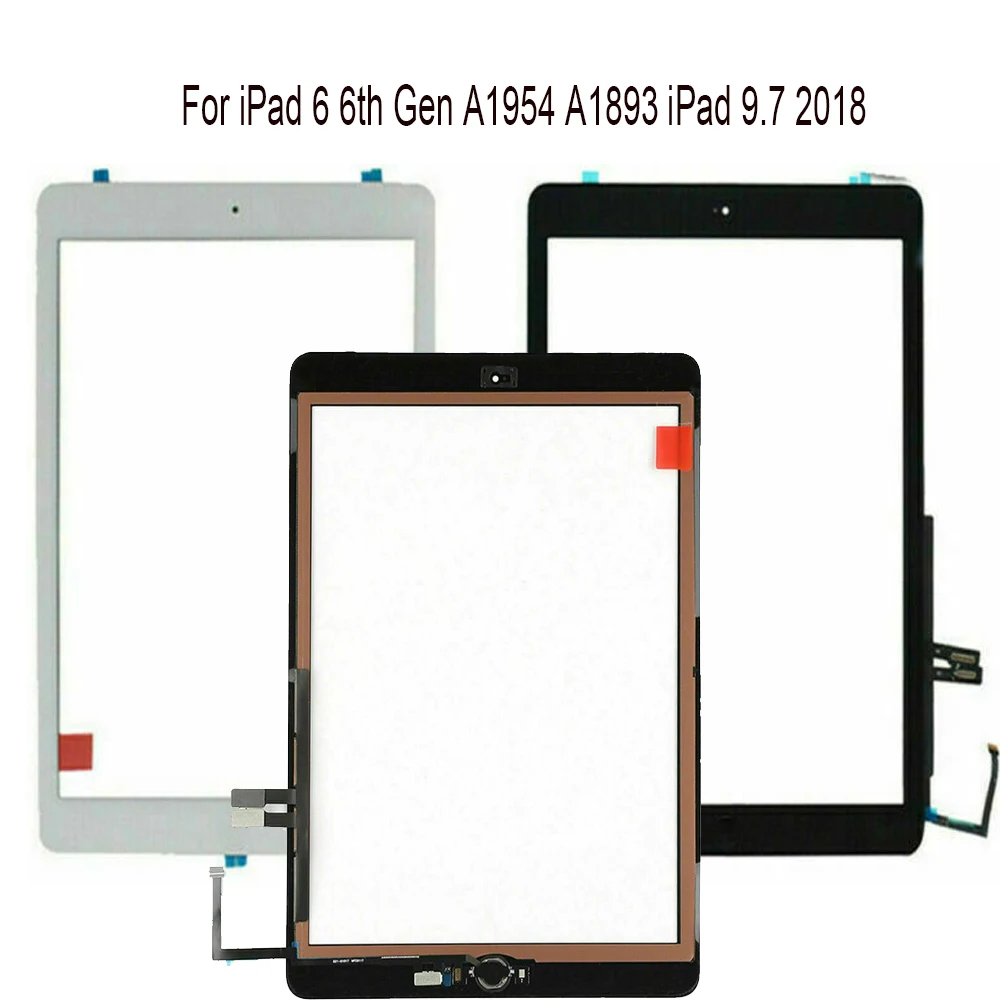 For iPad 9.7 2018  For iPad 6 6th Gen A1954 A1893 LCD Outer Touch Screen Digitizer Front Glass Display Touch Panel Replacement