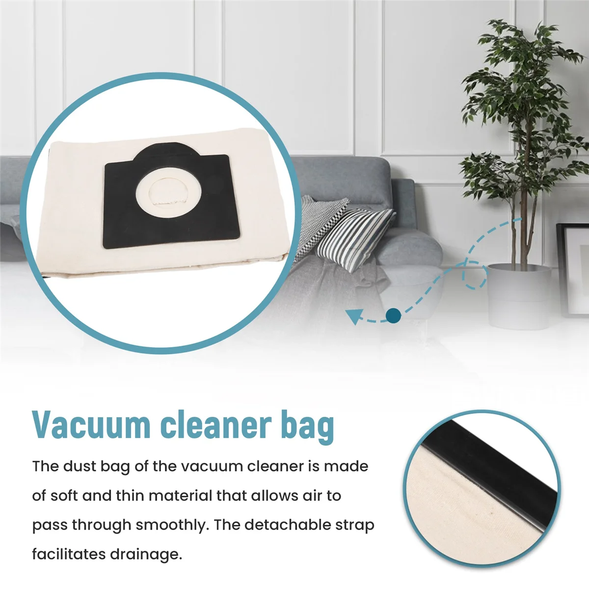 ถุงกรองล้างทําความสะอาดได้สําหรับ WD3 Premiu Vacuum Cleaner Bag ส่วนสูญญากาศ