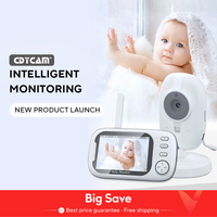 Cdycam New 3.5 inch Wireless Video Baby Monitor Night Vision Temperature Monitoring 2 Way Audio Talk Baby Nanny Security Camera