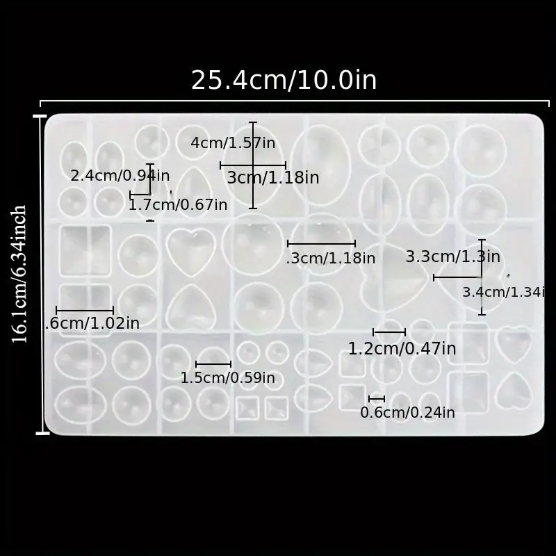 1pc DIY Crystal Dropper Mirror Surface Patch Silicone Mold Earring Pendant Craft Kit