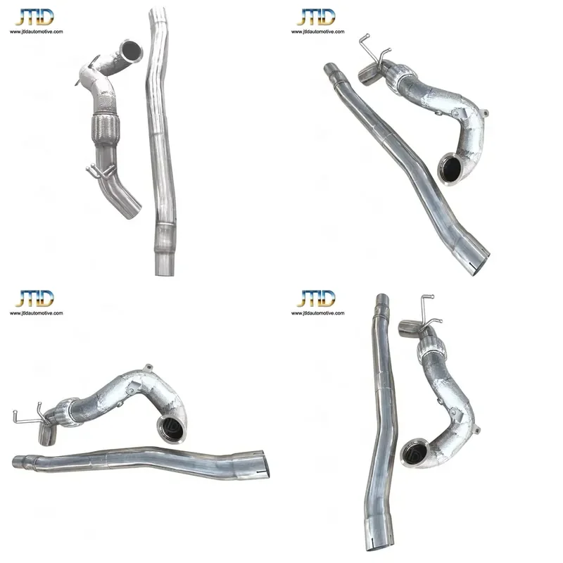 JTLD High Flow Customized Polished Stainless Steel 1.5mm Catless Exhaust Downpipe for Audi S3 2.0T