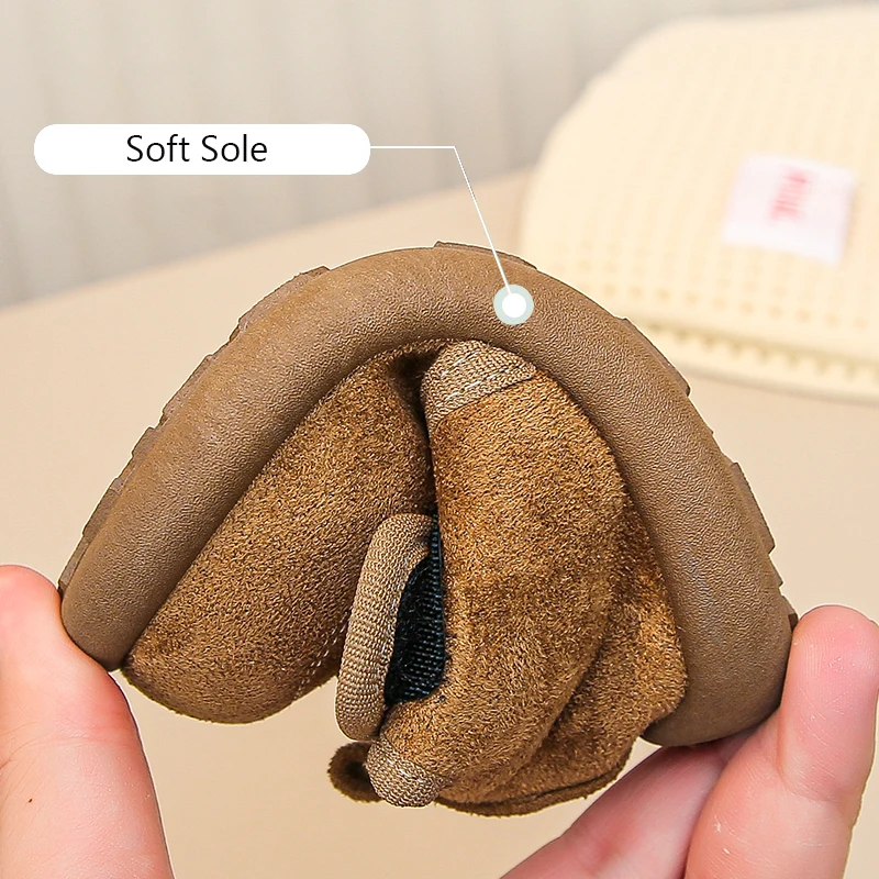 الخريف الشتاء الأطفال حذاء كاجوال طفل الفتيات الفتيان الثلوج الأحذية في الهواء الطلق عدم الانزلاق لينة وحيد أفخم طفل أطفال الأحذية المبطنة بالقطن