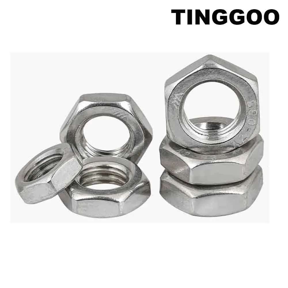 1/4-20 28 5/16-18 24 3/8-16 24 7/16-14 20 1/2-20 9/16 5/8 UNC UNF 304 Stainless Steel US Coarse Fine Thread Hex Hexagon Thin Nut