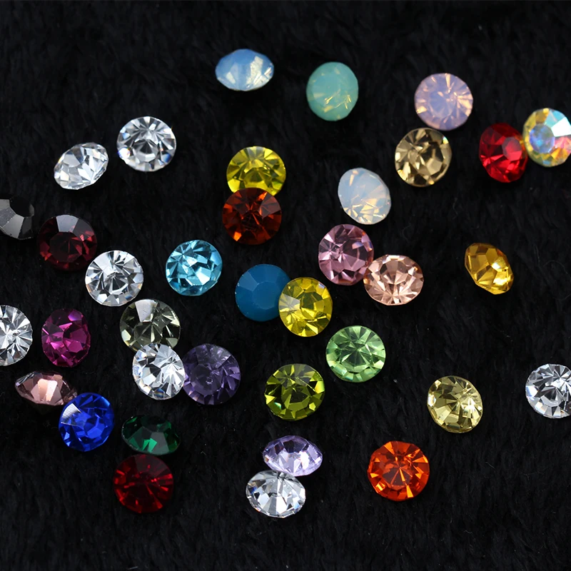 Sparking Luxury Mixed Colors Mix Sizes 36-144pcs ss2 to ss45 Pointed  Back Crystal  Rhinestones glass strass chaton stones Diy