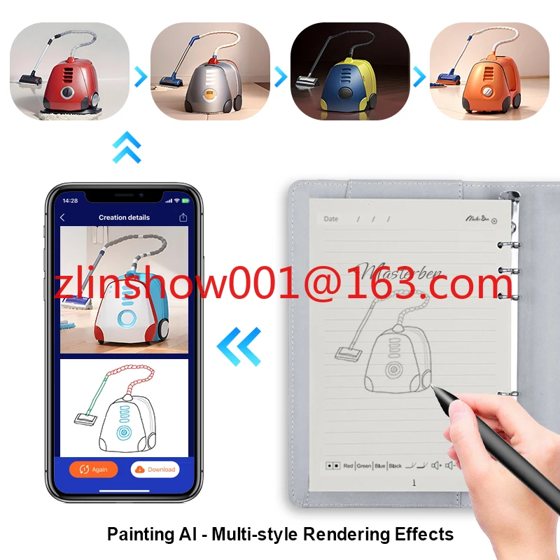 Ai Notebook Smart Pen Ai Document Correction High Efficiency Office Reusable Smart Diary Notebook AI Software