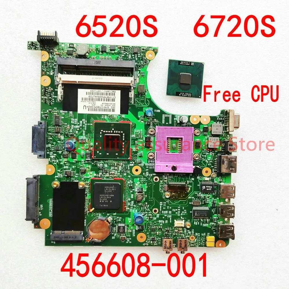 456608-001 Mainboard For HP Compaq 6520s Notebook 6720S Laptop Motherboard DDR2 965GM