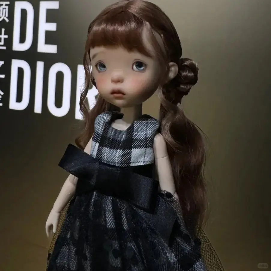 

26 см синяя фасоль, милая маленькая тканевая кукла SD BJD для девочек, 1/6, специальное тело, однотонная смоляная голая кукла, подарок для макияжа