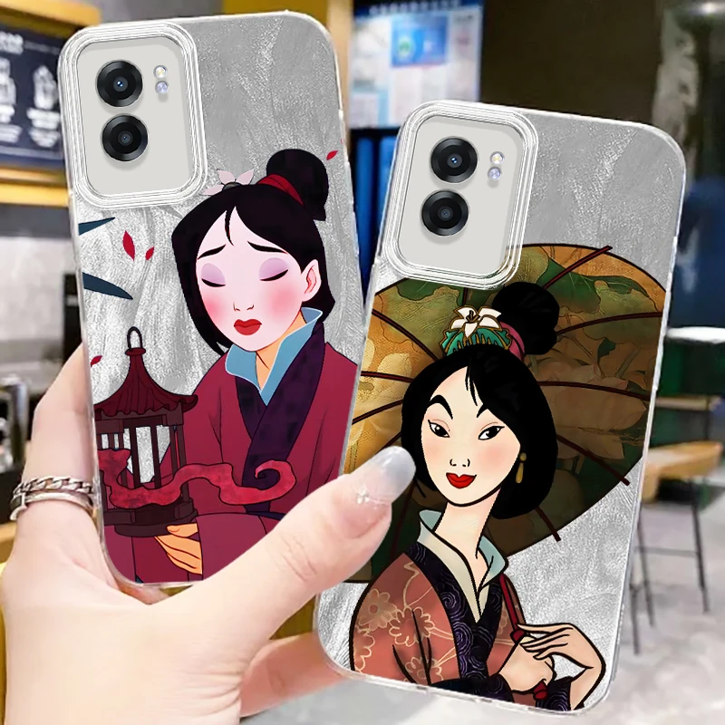 Disney Mulan Mooi Voor Oppo A79 A78 A58 A38 A16 A60 A60 A53 A92 A92 A72 A52 A52 A74 A55 A54 A94 5G Veren Garen Hoesje Telefoon