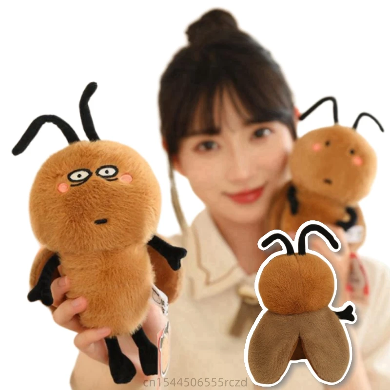 INS Hot Kawaii Cartoon 20cm Mini Hot Cockroach Plush Doll Expressive Cockroach Insect Plush Toy For Boys And Girls Birthday Gift