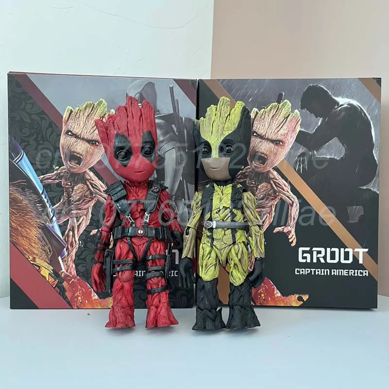 Guardiani della galassia Treeman Groot Cos Wolverine Deadpool Action Figure Model Toys Joint mobile Birthday Gift Room Decor