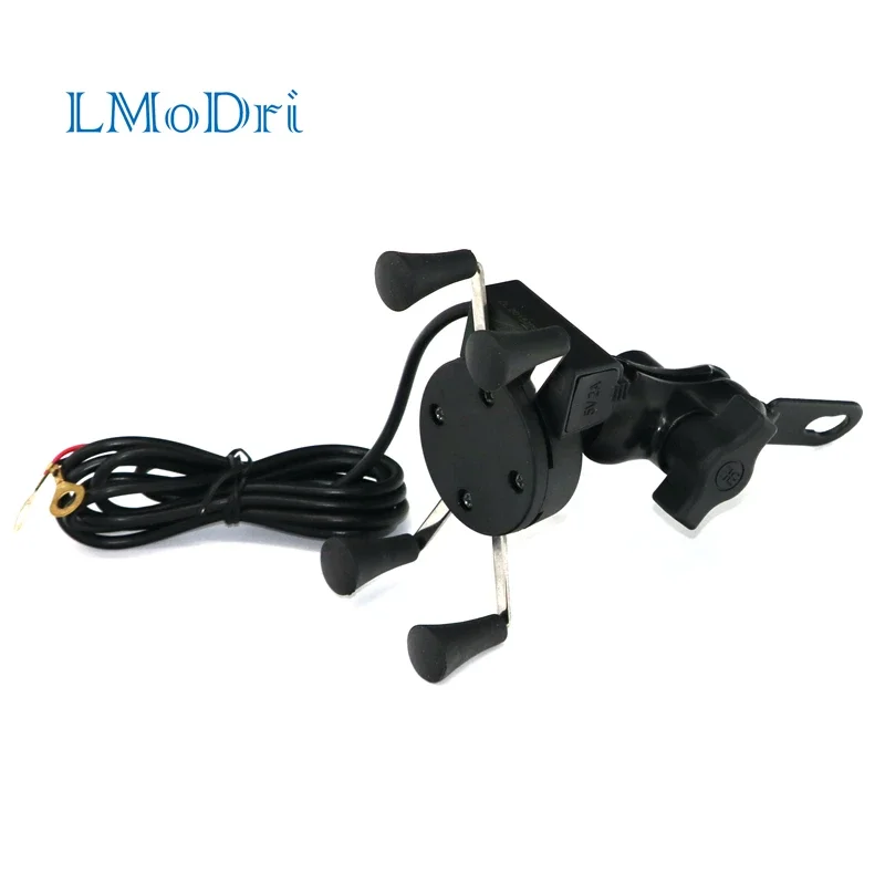 

LMoDri Motorcycle USB Charger Phone Mount Holder 2 in 1 / Motorcycle Handlebar Phone GPS Bracket With USB Charger for Iphone 6s