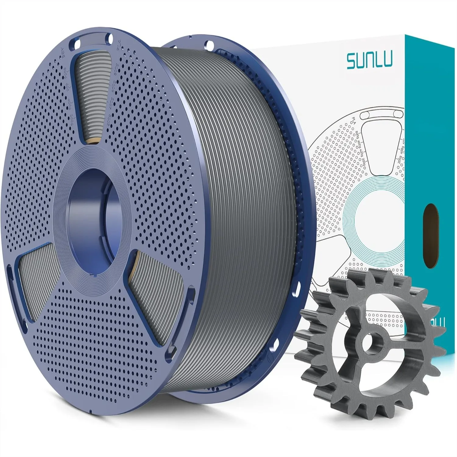 

PLA+ 2.0 3D Printer Filament 1.75mm, Tougher and Stronger, Dimensional Accuracy +/-0.02mm, 1KG Spool (2.2lbs), Grey