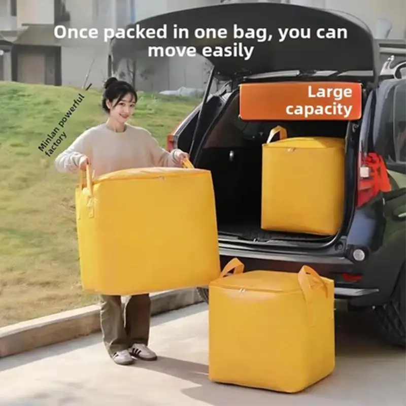 Reusable Moving Bag 100L Large Capacity Waterproof Clothes Sorting Woven Organizer for Closet and Storage Needs