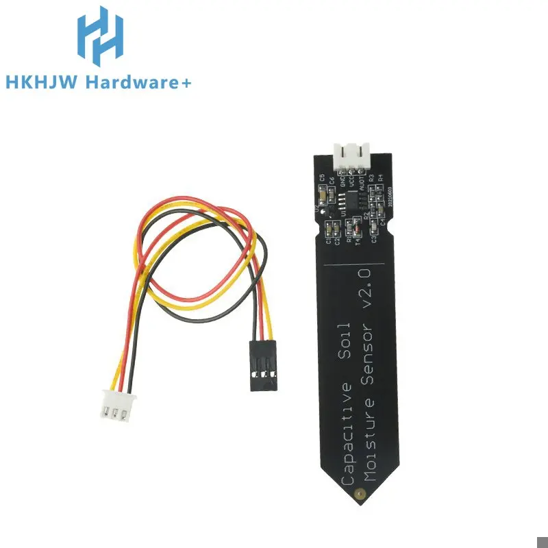 Capacitive Soil Moisture Sensor Module Not Easy to Corrode Wide Voltage Wire 3.3~5.5V Corrosion Resistant W/ Gravity for Arduino