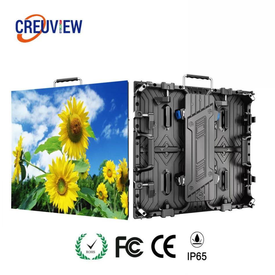 HD P2.604P2.976P3.91 Outdoor Waterproof LED Display Cabinet Rental LED Display Die Cast aluminium Box Panel Size 500x500mm
