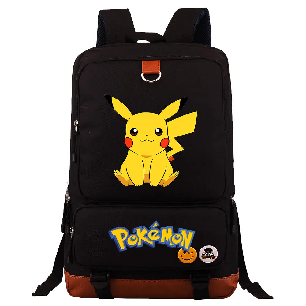 POKEMON Pikachu Backpack High School Students Backpack School Bags For Teens Girls Boys Laptop Travel Student Book Bags