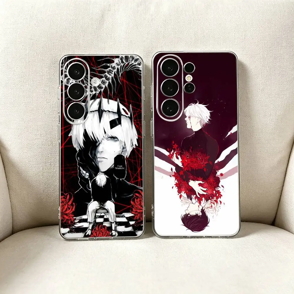 Tokyo G-Ghoul 12Red s-spider lily-y  Clear Phone Case for Samsung S25, S24, S21, FE, S22, S23, S30, Ultra, S20, Plus, Lite