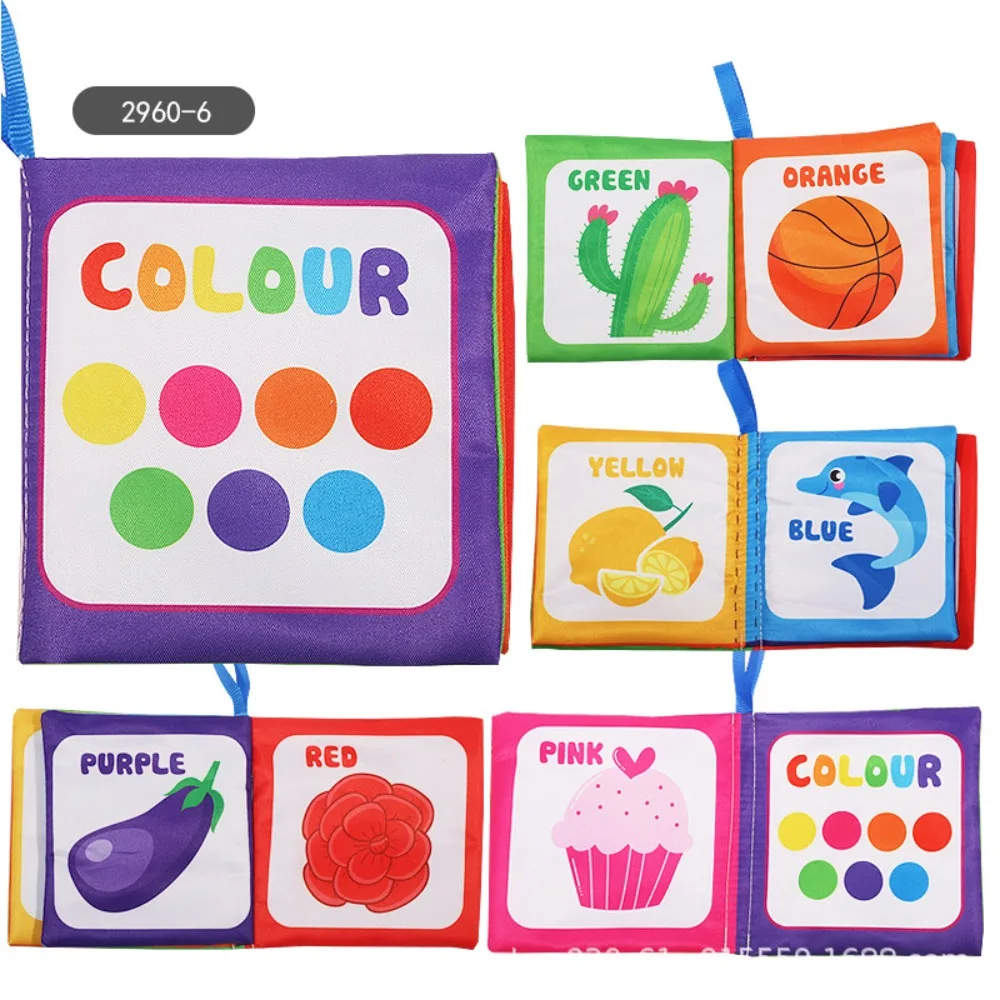 Color Numbers Toddler Gifts Can't Be Torn Baby Cloth Books Montessori Baby Books Rustle Sound Toys Infant Educational Toys